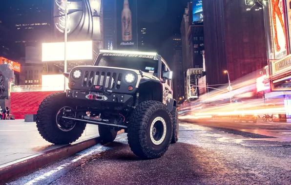 Picture car, night, street, tuning, SUV, Supercharged, Jeep Wrangler, Automotive Photography, Andrew Link