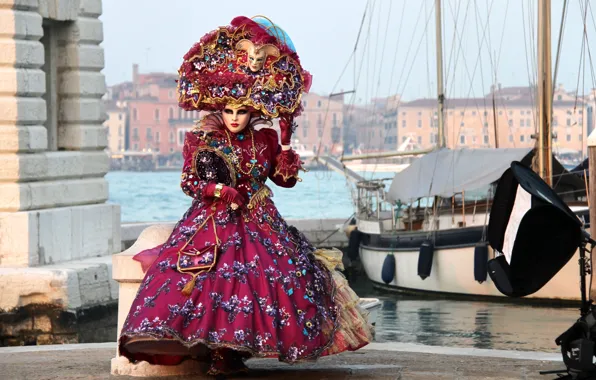 Picture dress, mask, costume, carnival, Venice