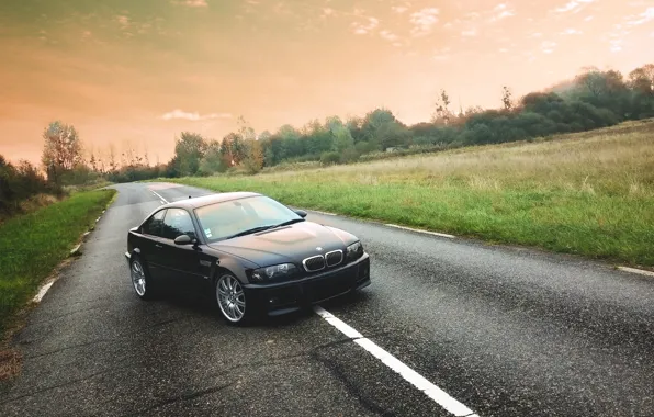 Picture Road, BMW, BMW, E46, Road