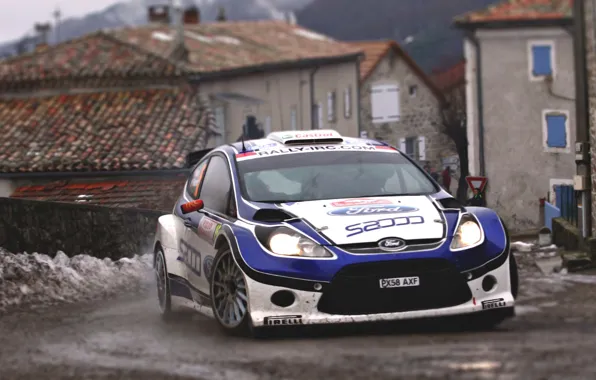 Picture Ford, Auto, The city, Sport, Turn, Race, Asphalt, The hood, WRC, the front, Rally, Rally, …