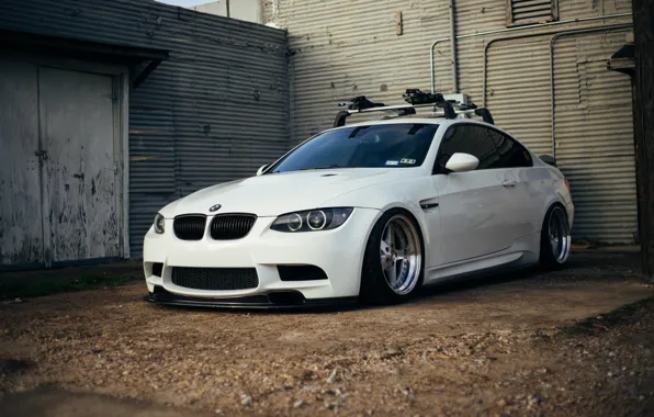 Picture bmw, white, tuning, power, germany, low, e92, stance