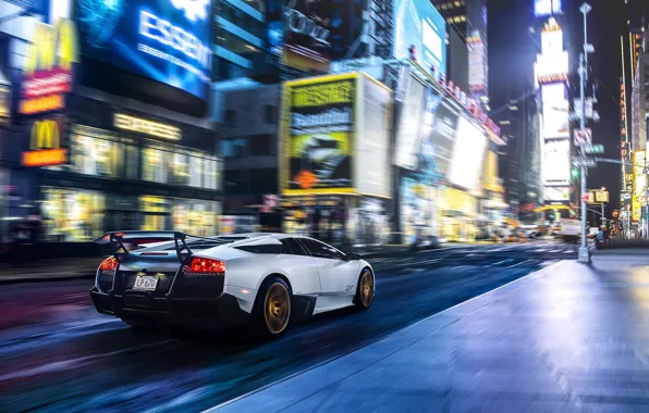 Picture Lamborghini, Speed, New York, Murcielago, NYC, SuperVeloce, Times Square, LP670-4, Supercar