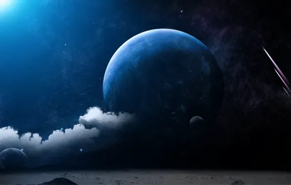 Picture Clouds, The moon, Planet, Planets, Surface, Moon View Terra