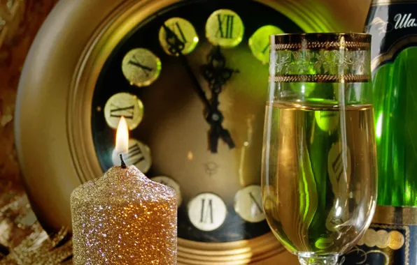 Picture watch, new year, waiting