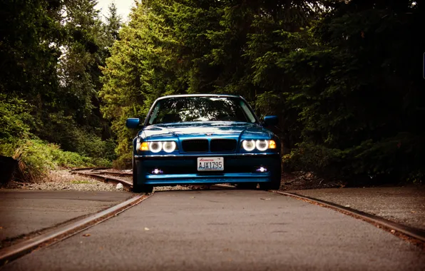 Picture lights, tuning, rails, BMW, classic, stance, bmw e38, 750il