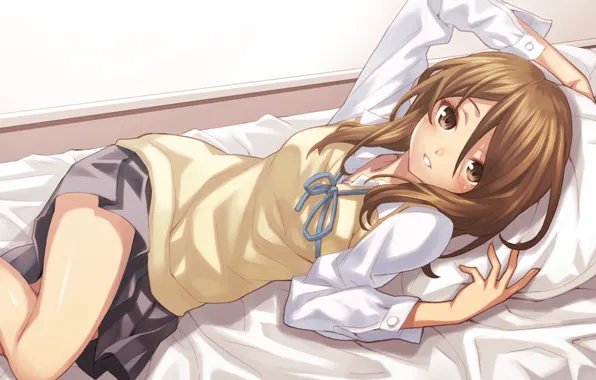 Picture Anime, Art, bed., K-ON!, Tachibana hime combustion