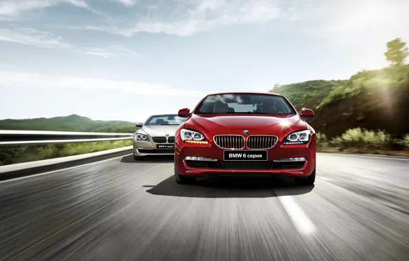 Picture red, BMW, speed, BMW, BMW M6