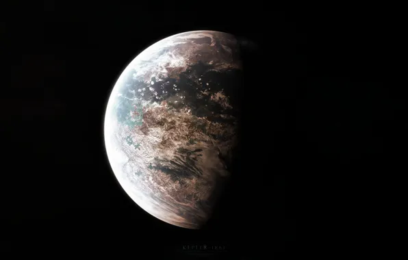 Picture the atmosphere, oceans, exoplanet, Kepler-186 f