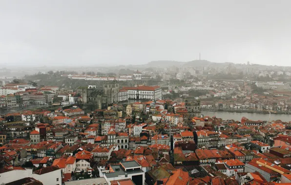 Picture fog, Portugal, Porto, rainy