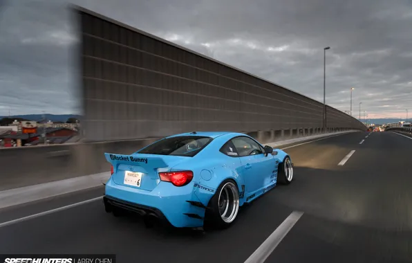 Picture subaru, road, toyota, tuning, speed, low, highway, brz, gt86, scion, fr-s