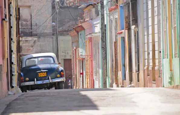 Picture car, Chile, houses, houses, Cuba, Cuba, Chile, car, streets of Santiago, the streets of Santiago