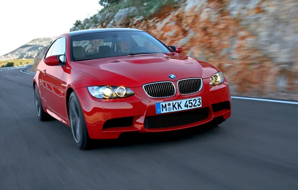Picture Red, Auto, BMW, grille, BMW, The hood, Lights, The front