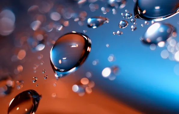 Picture water, drops, macro, blur