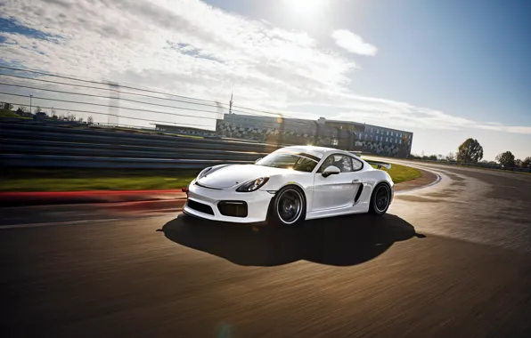Picture movement, speed, track, Porsche, Cayman, two, GT4, Clubsport