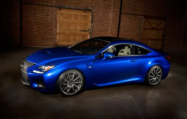 Picture photo, Blue, Lexus, Car, 2015, RC F, Luxury