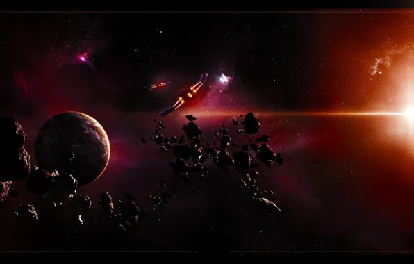 Picture space, space, dual, multi, screen, monitor, 3840x1080