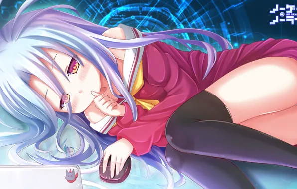 Picture stockings, anime, mouse, Panties, cutie, art, Shiro, No game no life, NGNL
