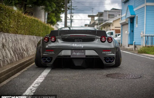 Picture street, Japan, Ferrari, rear view, Liberty Walk, LBW’s F430