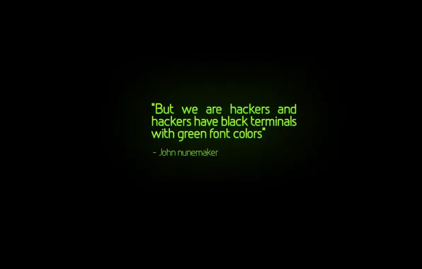 Picture green, black, hackers