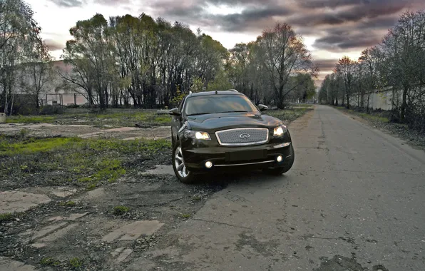 Picture HDR, Road, Trees, Infiniti fx35