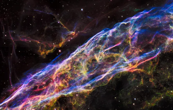 Picture space, stars, or Fisherman net, The Veil Nebula, also Loop