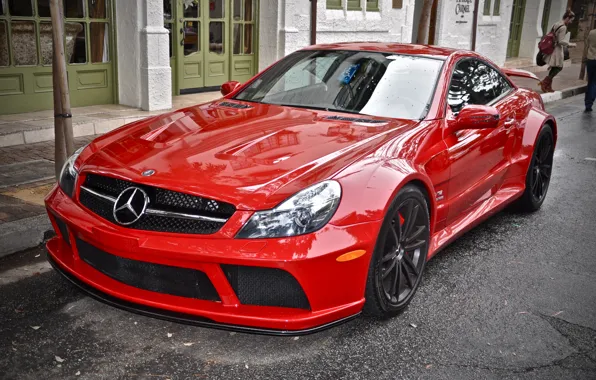 Picture Mercedes, Red, AMG, Black Series, SL65