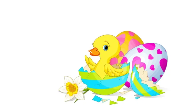 Picture background, holiday, egg, art, Easter, duck, Easter, flower, children's