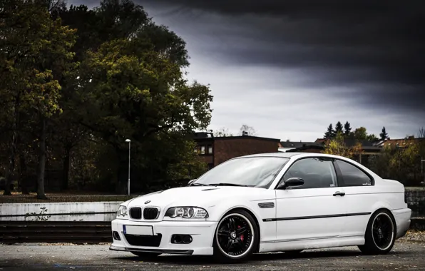 Picture BMW, white, E46