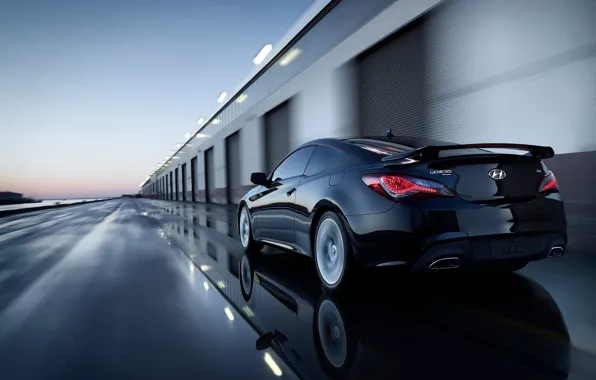 Picture road, speed, Hyundai