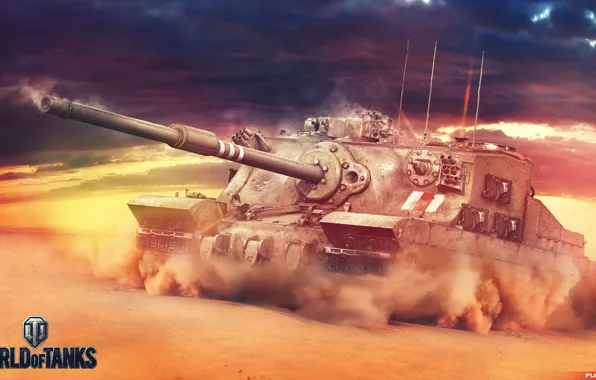 Picture Game, Desert, UK, World of Tanks, FuriousGFX, Wargaming. Net, Tortois, Tortoise (A39)