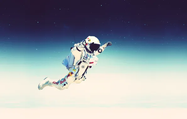 Picture the sky, space, stars, flight, jump, the suit, stratos, red bull, felix baumgartner