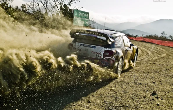 Picture car, dust, dirt, 2012, rally, rally, wrc, citroen, ds3