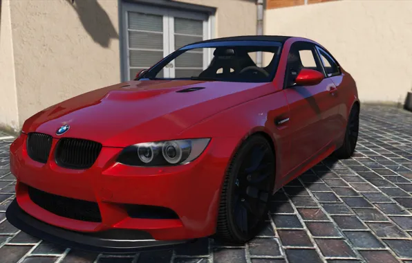 Picture red, shadow, BMW, day, E92, GTS, GTA 5, 2015