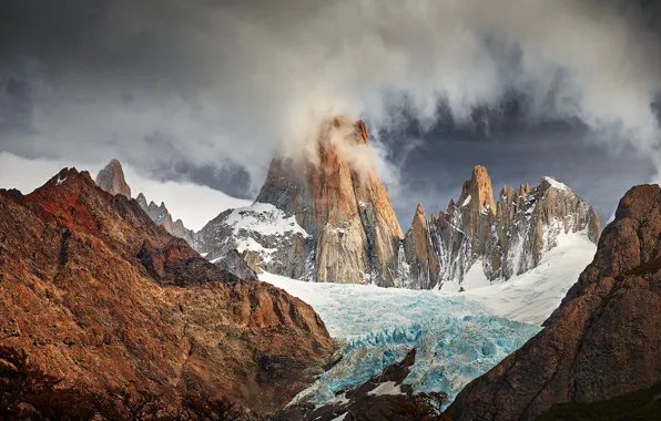 Picture glacier, South America, Patagonia, the Andes mountains