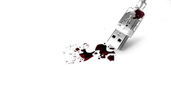 Picture white, blood, USB