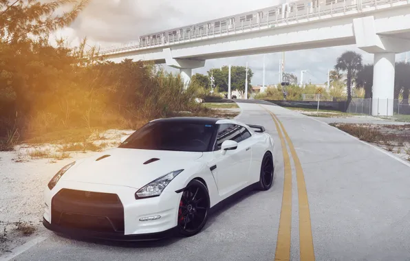 Picture White, Tuning, Nissan, Nissan, gtr