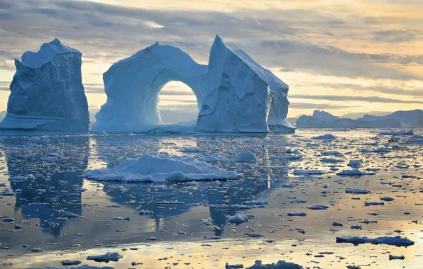 Picture Bay, icebergs, Greenland, Greenland, Disko Bay, Disko Bay