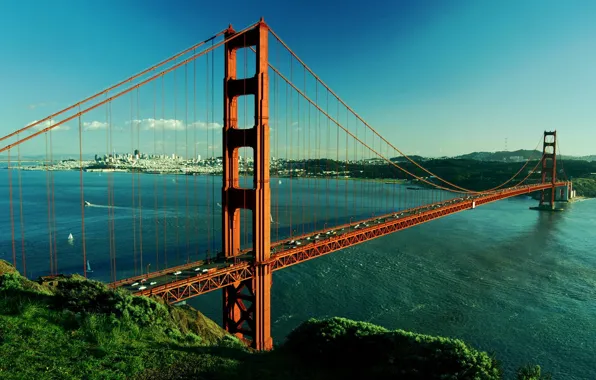 Picture river, Bridge, San Francisco, Golden Gate