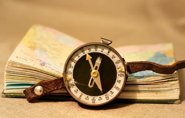 Picture style, background, Wallpaper, leather, book, compass, page, vintage, wallpapers, pocket Atlas