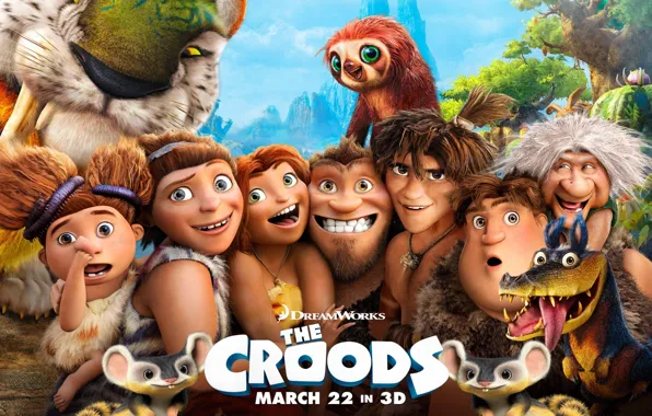 Picture cartoon, the croods, dreamworks, the croods