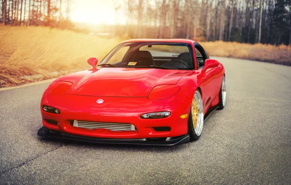 Picture car, tuning, red, tuning, Mazda, Mazda RX-7