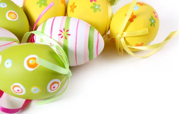 Picture holiday, pattern, eggs, Easter, colorful, bow