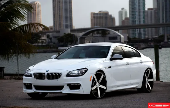 Picture Tuning, White, Car, Car, Bmw, White, Wallpapers, Tuning, BMW, 6 Series, Wallpaper, The front, Voss, …