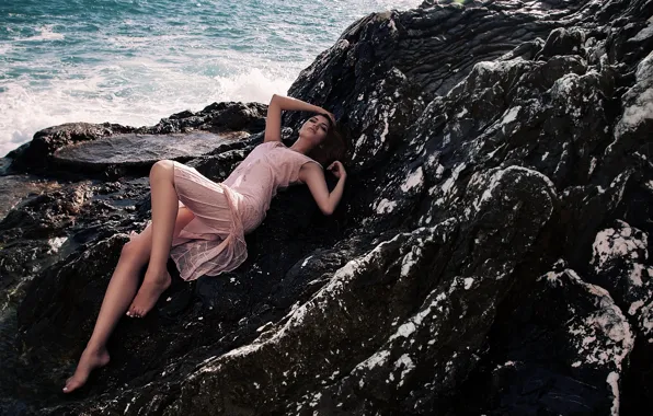 Picture Girl, Model, Shooting, Beach, Sea, Fashion, Lidia, Moda, Editorial