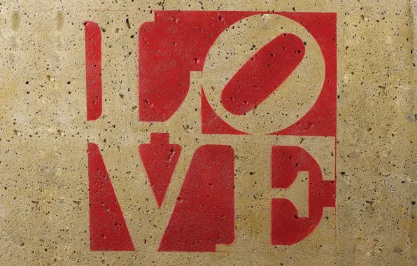 Picture love, letters, wall, the inscription, texture, love, letter, the word