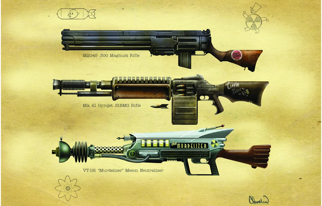 Photo wallpaper weapons, machine gun, Fallout, rifle, laser