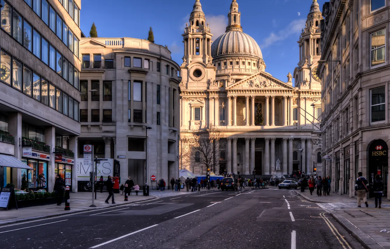 Photo wallpaper England, London, england, London, Ludgate Hill, St Pauls Cathedral