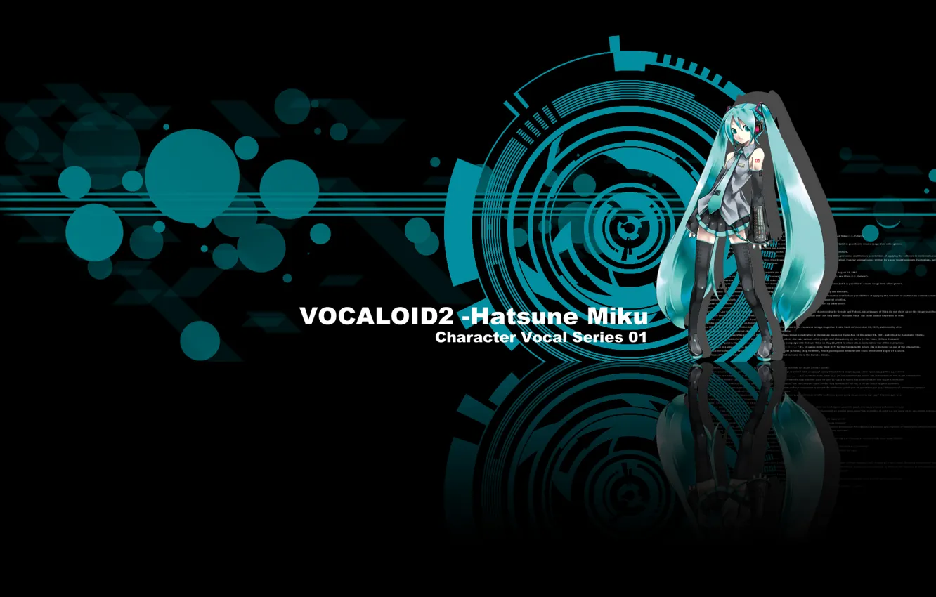 Photo wallpaper headphones, vocaloid, Vocaloid, miku hatsune, Miku Hatsune