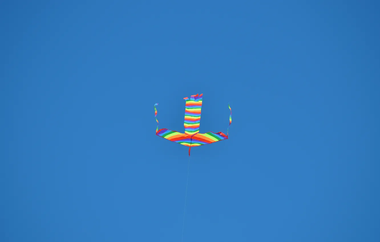Wallpaper the sky, color, blue, rainbow, kite images for desktop, section  минимализм - download