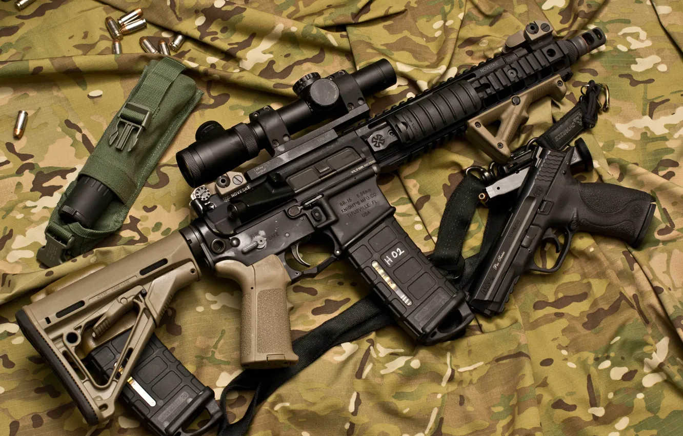 Photo wallpaper gun, weapons, machine, optics, camouflage, rifle, assault, Larue Tactical, semi-automatic